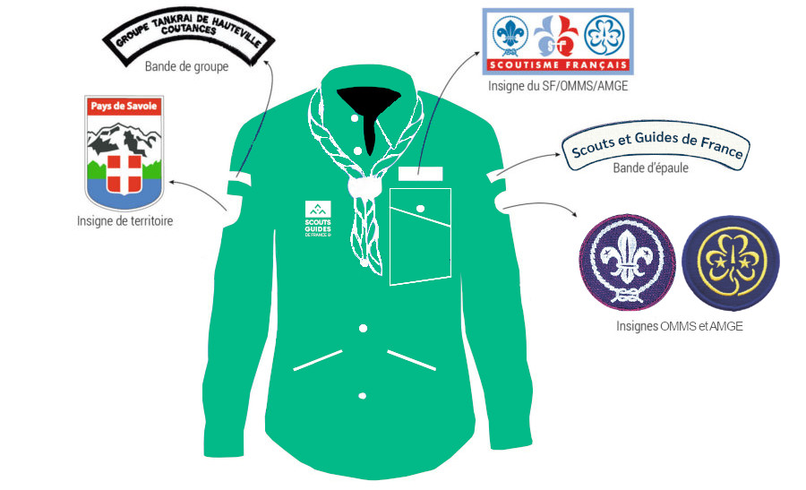 Badge navigatrice navigateur Scouts et Guides de France INSIGNE TISSUS 