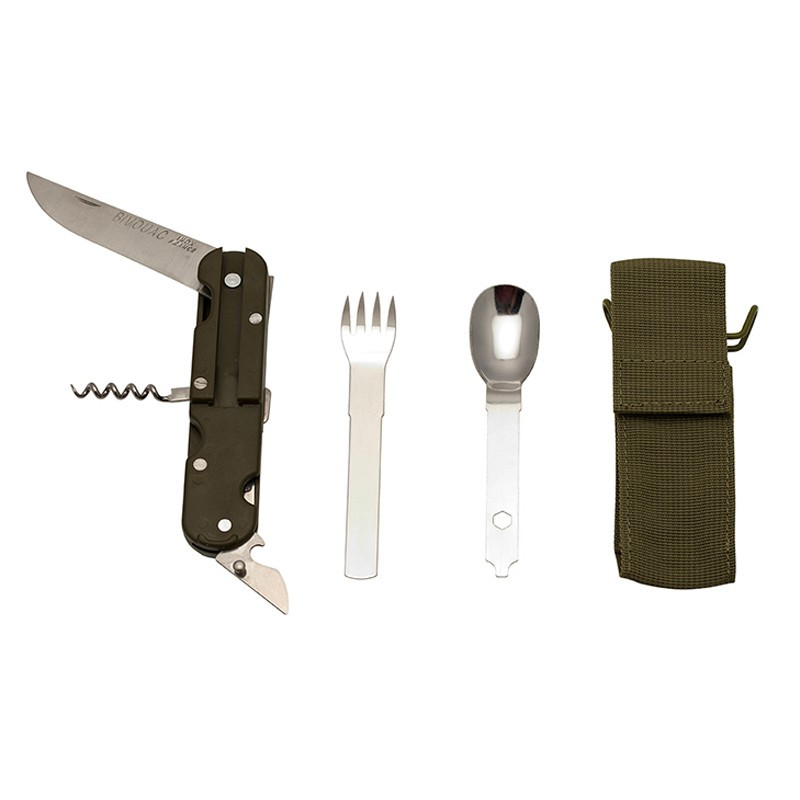 Set couverts Couteau militaire Camping LE BIVOUAC armée française