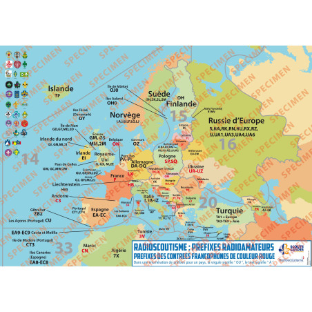 Planisphère Radioscoutisme Europe