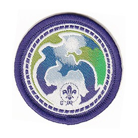 Insigne world scout environnement violet