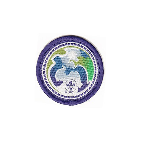 Insigne world scout environnement violet