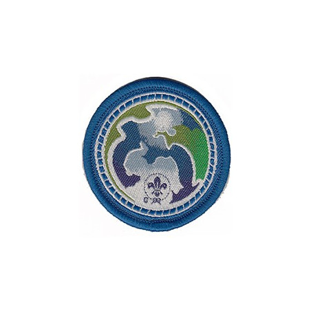 Insigne world scout environnement bleu Insigne world scout environnement bleu