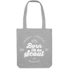 Tote bag "Born to be scout" gris