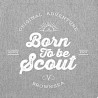 Tote bag "Born to be scout" gris