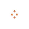 Bouton orange par lot de 4