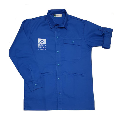 Chemise bleue nouveau logo - Scouts/ Guides