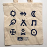 Tote bag Scouts et Guides de France écru/bleu