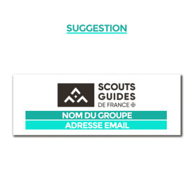 Tampon rectangulaire 2 lignes avec logo SGDF