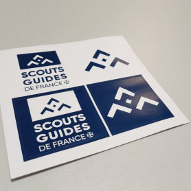 Planche de 4 autocollants Scouts et Guides de France