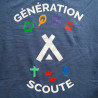 T-Shirt enfant "Génération Scoute" - bleu jean