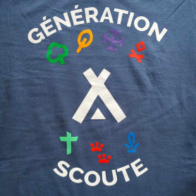 T-Shirt "Génération Scoute" - bleu jean