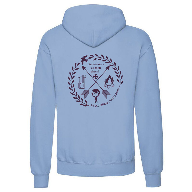 Sweat Polaire Bleu Marine à Capuche Homme Adulte et enfant