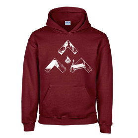 Sweat-shirt avec logo illustré SGDF bordeaux 