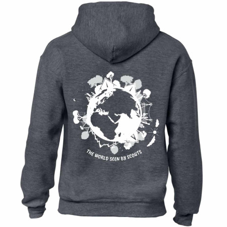 Sweat-shirt « The world seen by scouts » gris foncé