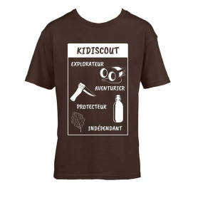 Tee-shirt « Kidiscout : Explo » chocolat