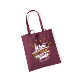 Tote Bag « En avant vers l'aventure » burgundy -