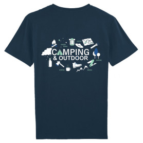 Tee-shirt « Camping Outdoor » Bleu Marine