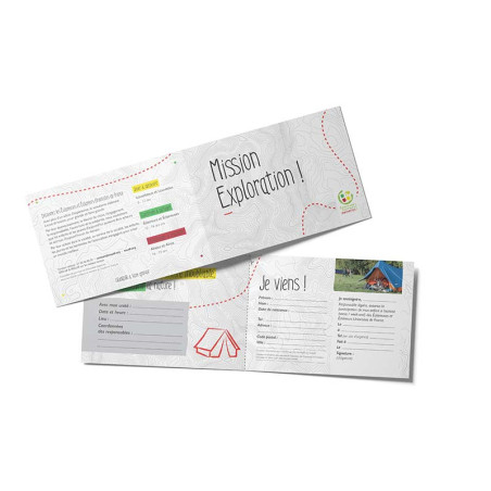 Cartes d'invitation "Mission exploration" par lot de 10