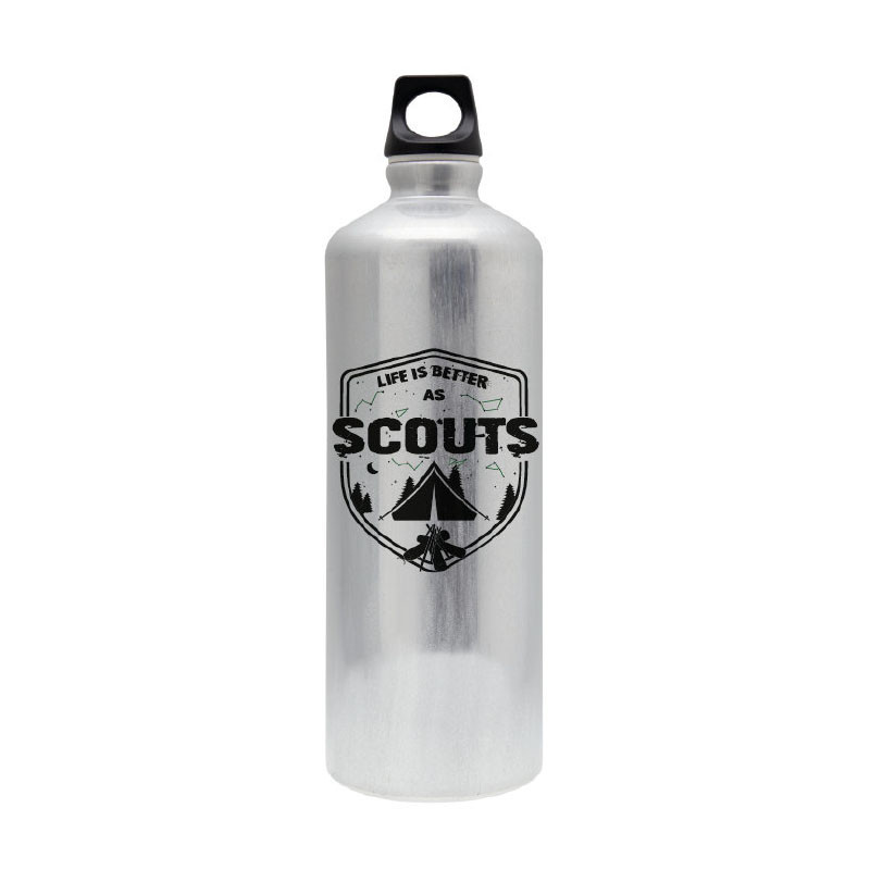 Gourde 1 L Grise "Life is better as scouts"