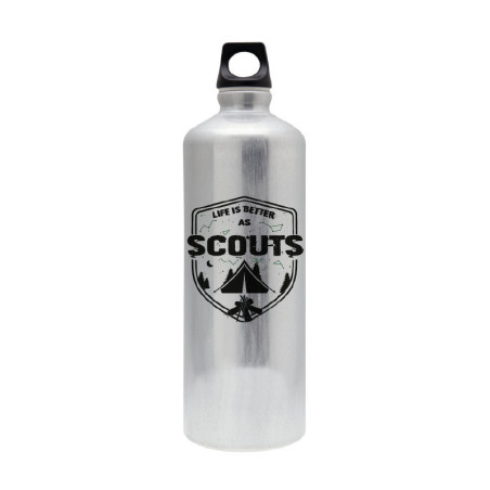 Gourde 1 L Grise "Life is better as scouts"