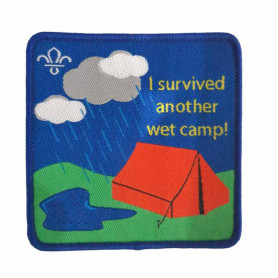 Insigne humouristique OMMS "I will survived another wet camp"