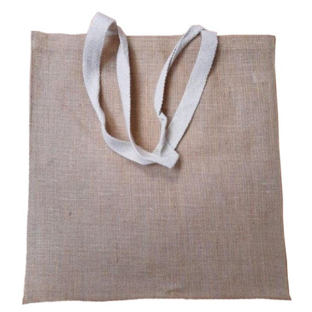 Tote bag en toile de jute naturel -