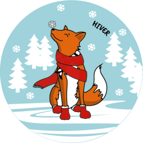 Badge "Scouty" Hiver (32 mm) en mat