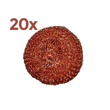 Lot de 20 éponges métalliques en cuivre professionnelles JANTEX -