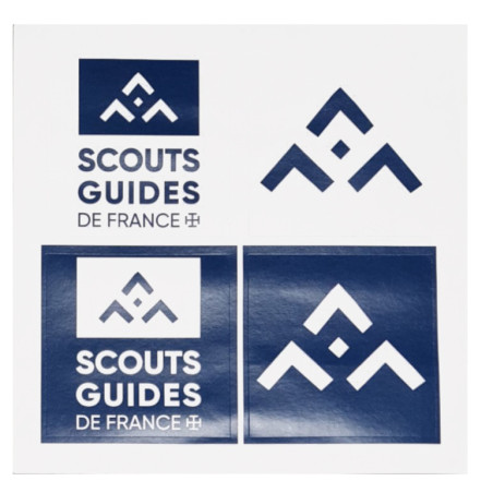 Planche de 4 autocollants Scouts et Guides de France