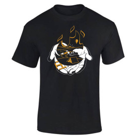 Tee-shirt MC « Lumière de la paix » noir - Taille 9 / 11 ans -
