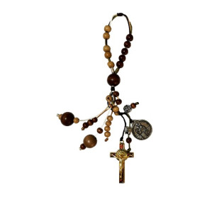 Pendant multi-usages avec médaille et Christ - Longueur : 23 cm 