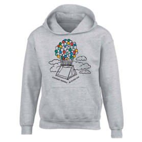 Sweat-shirt « La Haut » gris