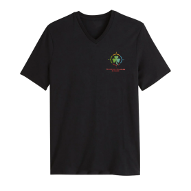 T-shirt noir homme logo EEDF - col V