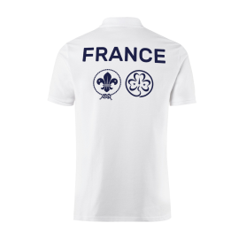 Polo homme Scoutisme Français - modèle blanc