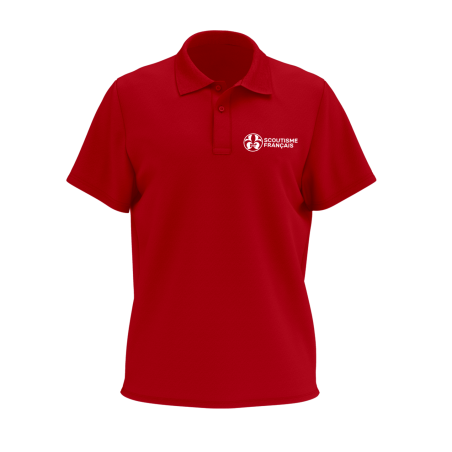 Polo homme Scoutisme Français - modèle rouge