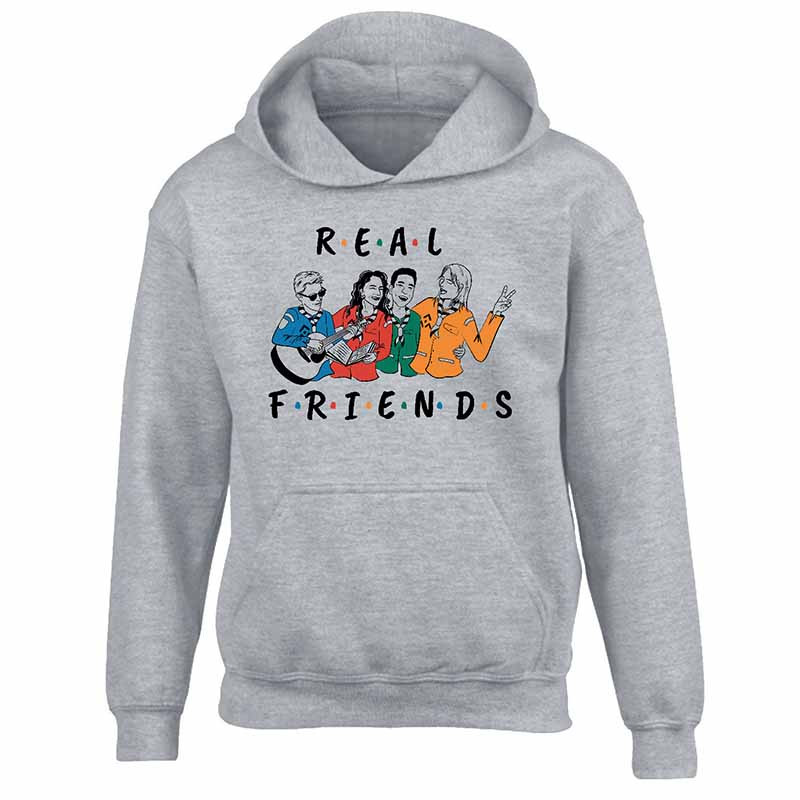 Sweat-shirt « Real Friends » gris