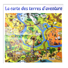 La carte des terres d'aventure