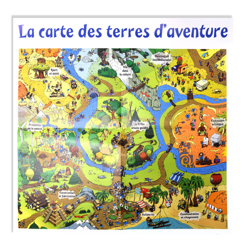 La carte des terres d'aventure