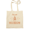 Tote bag "Être prêt" - écru/cuivre