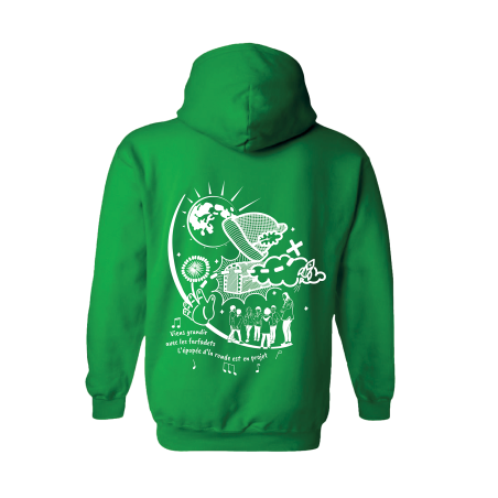 Sweat-shirt FARFADETS ADULTE illustré - vert