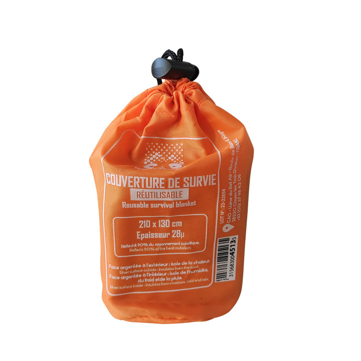 Couverture de survie réutilisable