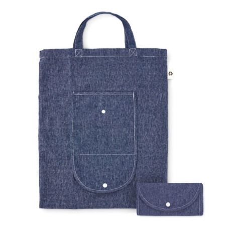 Sac shopping pliable en jean recyclé -