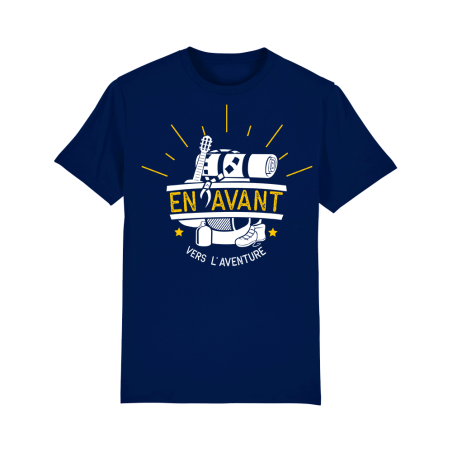 Tee-shirt « En avant vers l'aventure » Bleu Marine - enfant