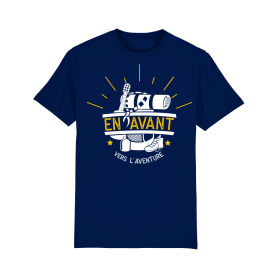 Tee-shirt « En avant vers l'aventure » Bleu Marine