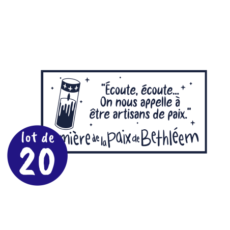 Insigne Lumière de la Paix de Bethléem - Lot de 20