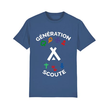 T-Shirt enfant "Génération Scoute" - bleu jean