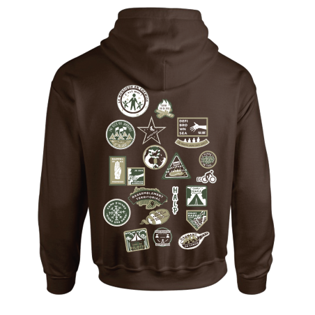 Sweat-shirt « Écussons Scouts » marron