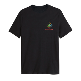 T-shirt noir homme logo EEDF - col V