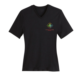 T-shirt noir femme logo EEDF