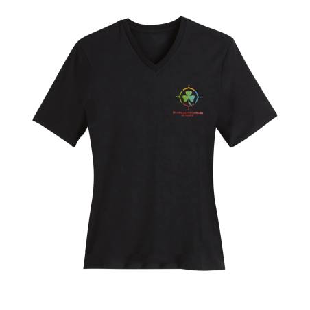 T-shirt noir femme logo EEDF